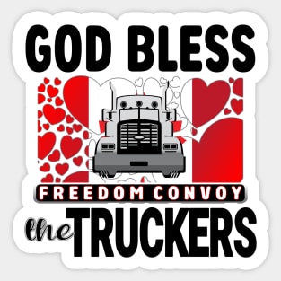 GOD BLESS THE TRUCKERS FREEDOM CONVOY 2022 - THANKS TO THE TRUCKERS FREEDOM CONVOY 2022 Sticker